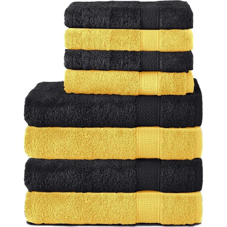 Komfortec Handtuch Set aus 100% Baumwolle, 4 Handtücher 50x100 cm und 4 Badetücher 70x140 cm, Frottee (Packung, 8-St), Duschtücher & Badehandtuch, Weich, Towel, Groß – Bild 2
