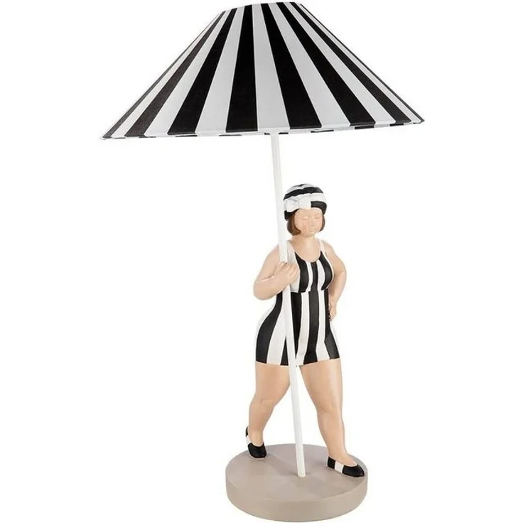 GILDE Tageslichtlampe Tischlampe Becky die Badendame in schwarz oder rot oder grau – Bild 4