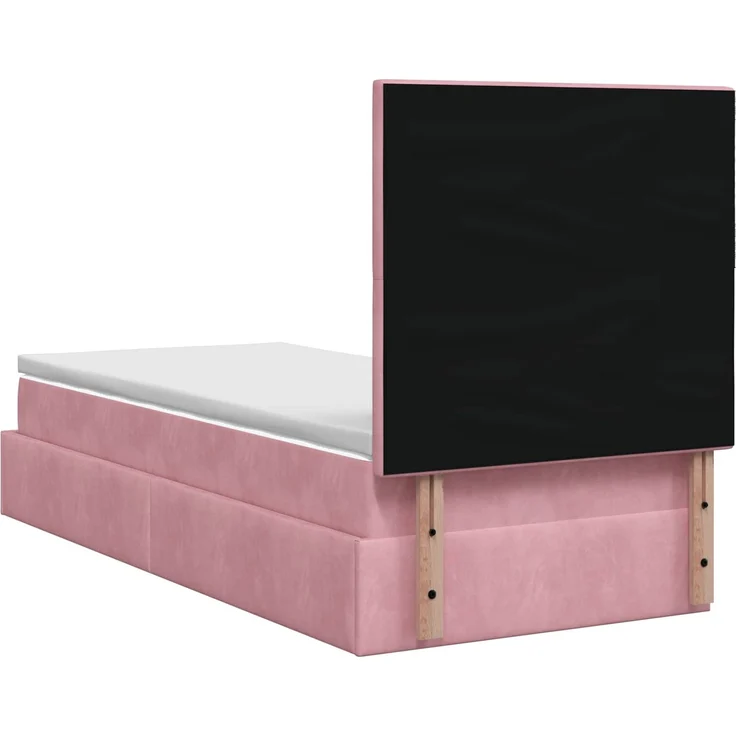 vidaXL Ottoman-Bett mit Matratze und LED Rosa 90 x 190 cm Samt 3458348 – Bild 10