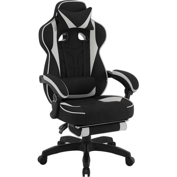 Woltu Gaming-Stuhl (1 St), Bürostuhl ergonomisch, Leathaire-Stoff