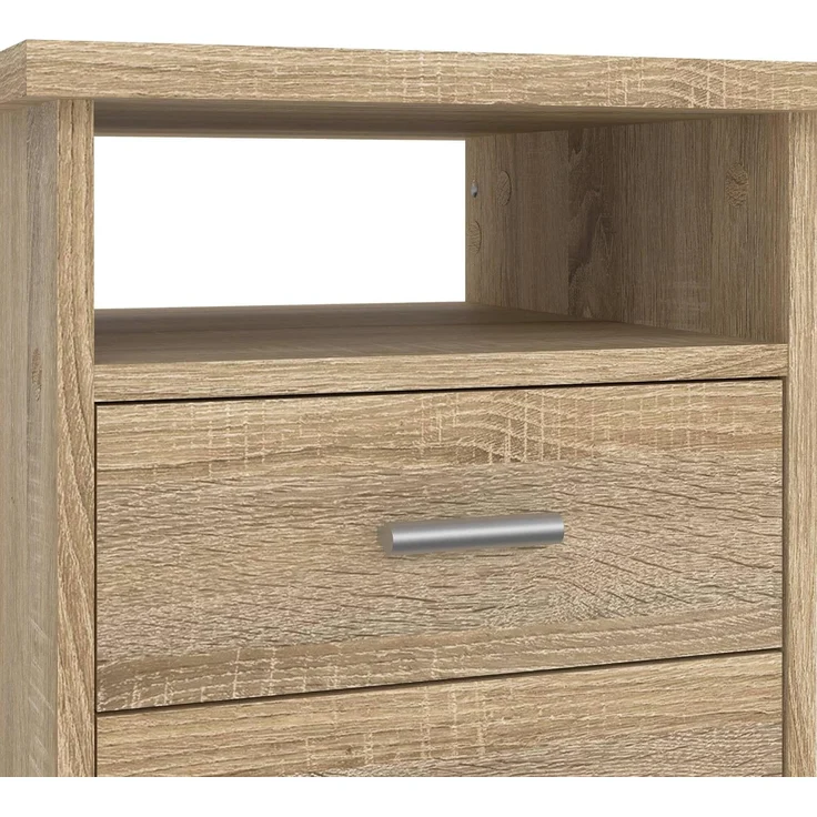 Dmora - Schreibtisch Rachel, Mehrzweckschreibtisch, B?rotisch f?r PC, Eckschreibtisch, 110x49 h76 cm, Eiche – Bild 5