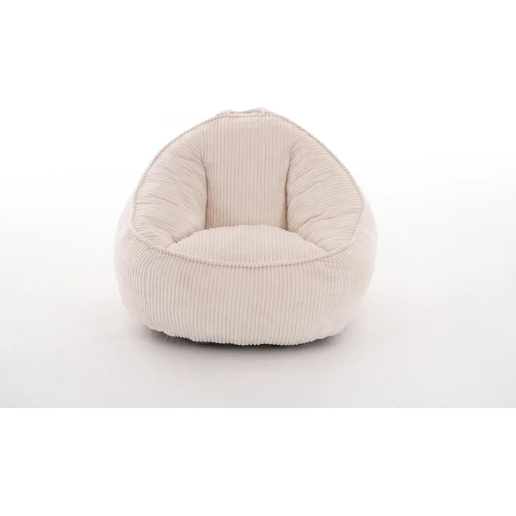 Sitzsack 69cm×72cm×51cm aus Kord in Beige – weich, ergonomisch und pflegeleicht – Bild 3