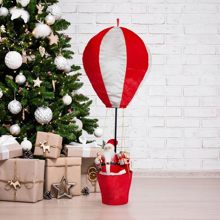 HTI-Living Weihnachtsdeko 97 cm zum Aufhängen Weihnachtsmann Figur im Heißluf... – Bild 3