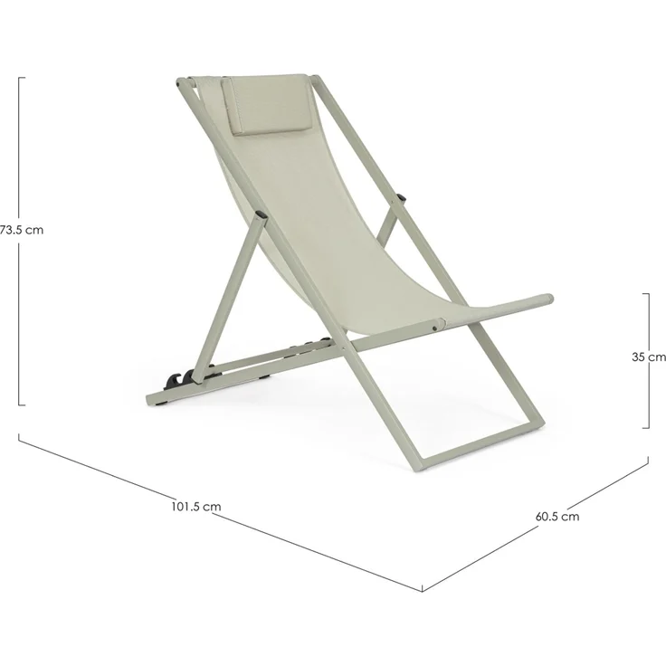 Liegestuhl Taylor 2er-Set aus Aluminium, modern, verstellbare Rückenlehne, Farbe Breeze – Bild 3