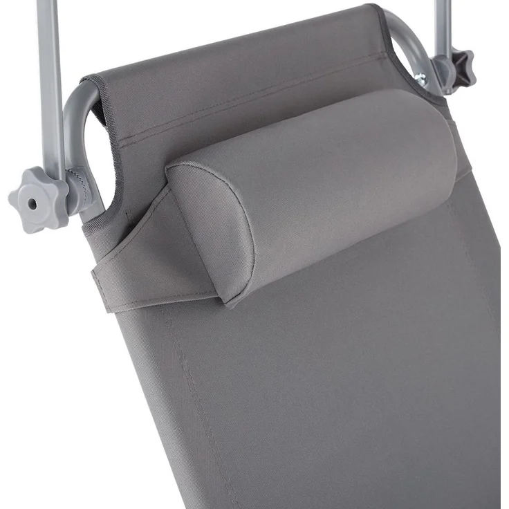 tectake Gartenliege Sonnenliege 4-stufig mit Kopfpolster, 1, 1 St, 1tlg, klappbar – Bild 2