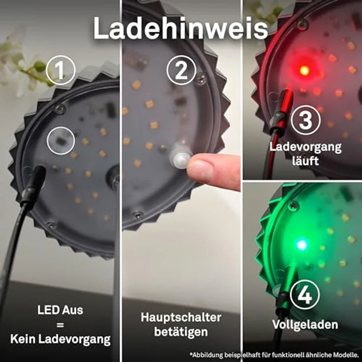 BRILONER - Riffle LED Tischlampe kabellos IP44 mit Lichtkante, 14,5x36,5 cm, Touchdimmer, Akku tauschbar, Nachttischlampe, Leselampe, LED Lampe, Akku Lampe, German Design Award Winner, Kupferfarbig – Bild 14