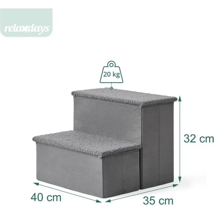 Relaxdays Faltbare Hundetreppe mit Stauraum – Bild 4