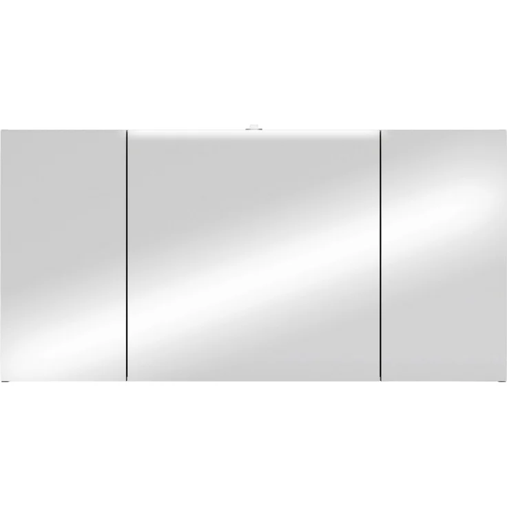 byLIVING Spiegelschrank Spree/Korpus matt mit Spiegeltüren/Hängeschrank mit Soft-Close-Funktion/Inklusive LED-Beleuchtung/Badschrank mit Stecker- und Schalterdose/B 120, H 60, T 20 cm (Anthrazit) – Bild 2