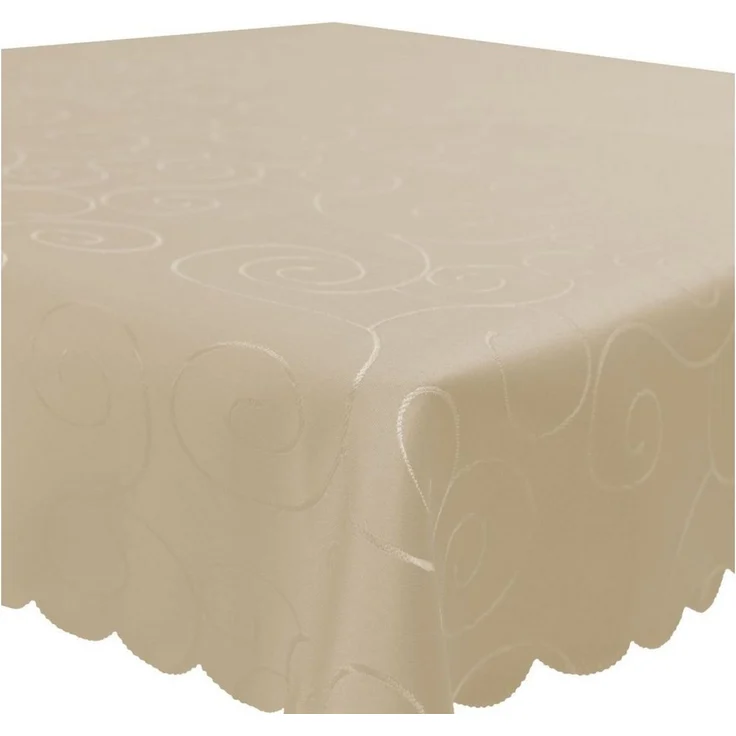 Haus und Deko Tischdecke Tischdecke Damast Ornamente eckig Circle Struktur bügelfrei pflegeleic (1-tlg) – Bild 1