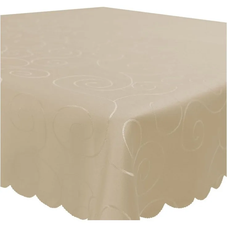 Haus und Deko Tischdecke Tischdecke Damast Ornamente eckig Circle Struktur bügelfrei pflegeleic (1-tlg)