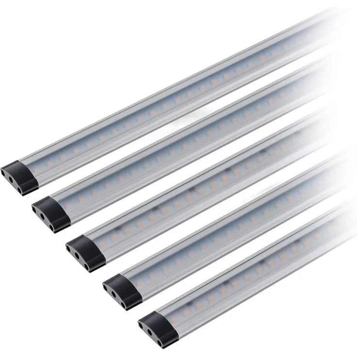 SEBSON Aufbauleuchte LED Lichtleiste 30cm 5er Set, 17W 1250lm warmweiß, dimmbar (Touch)