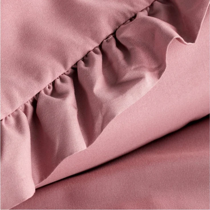 Design91 Bettwäsche, Polyester, 3 teilig, mit Rüschen – Bild 3