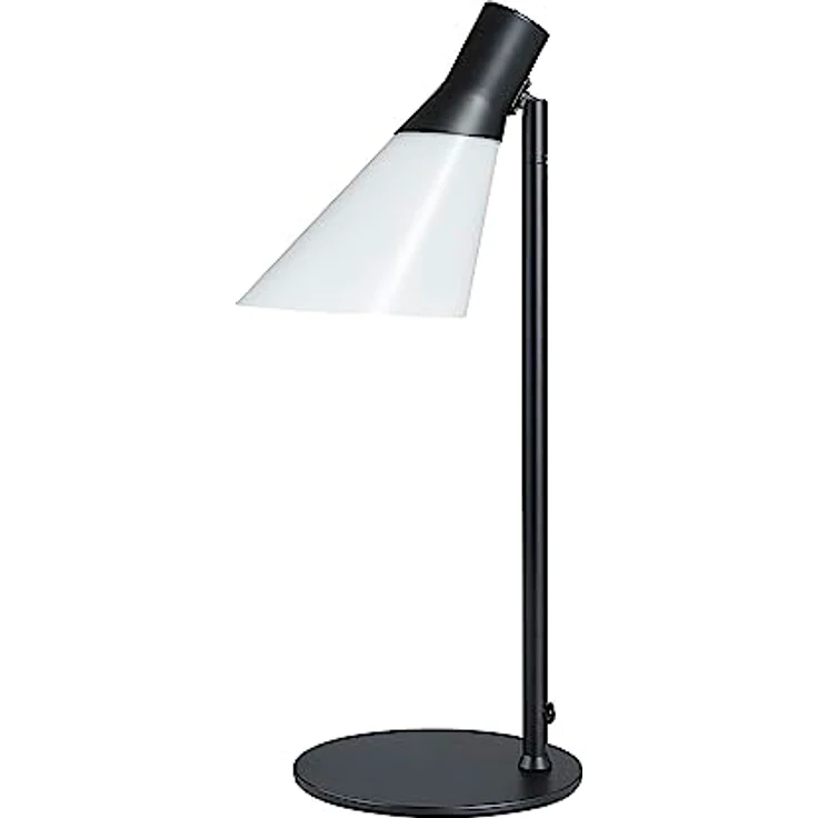 Dyberg Larsen Gent Tischlampe, Nachttischlampe aus Glas und Metall, schwarz, E14, 40 W, 480 mm hoch – Bild 1