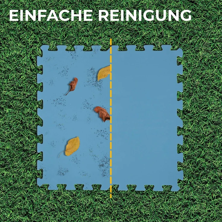 Pool-Bodenschutzmatte, Unterlegmatte zum Schutz ihres Pools, 8 Stück ( 50x50x0,4 cm ) - 2m² - Robustes Stecksystem beliebig erweiterbar Blau 50x50cm (16 Stück - 4m²) – Bild 4