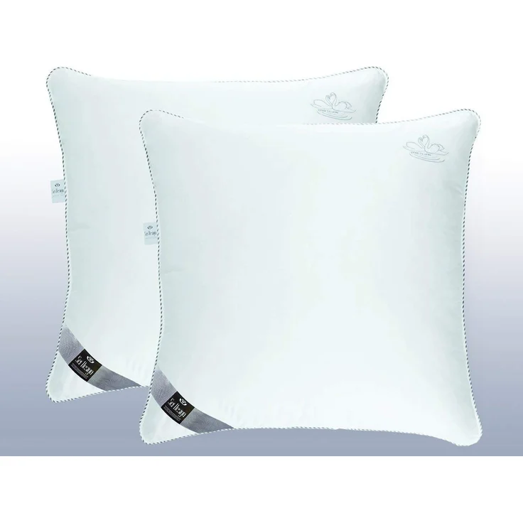 SEI Design Kopfkissen 2-er PackKopfkissen Air Softfill Collection SWAN DE LUXE 80x80 Bezug, Füllung: 100% Polyester Mikrofaser, Bezug: 100% Baumwolle, Seitenschläfer, Rückenschläfer, Bauchschläfer, 2-er Pack, Mikrofaserfüllung Baumwollbezug 2x Reißvers... – Bild 2
