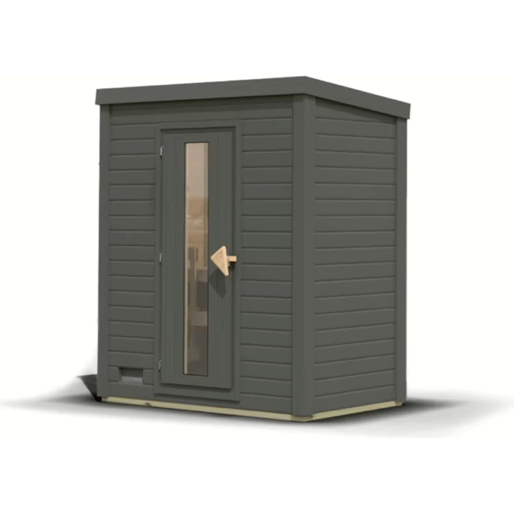 Karibu Sauna Hytti 0 terragrau ohne Ofen – Bild 2
