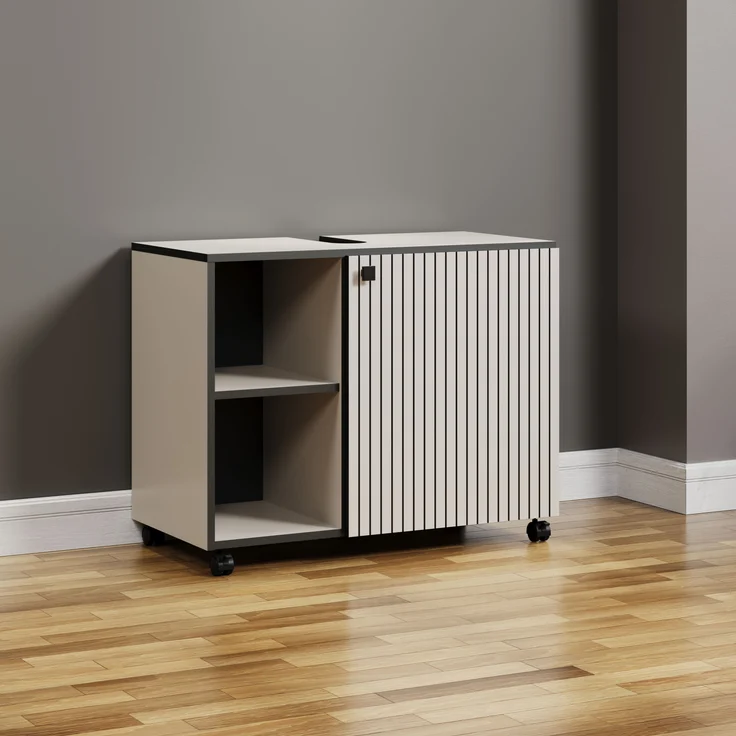 Waschbeckenunterschrank Bliss in grau 80 cm – Bild 3