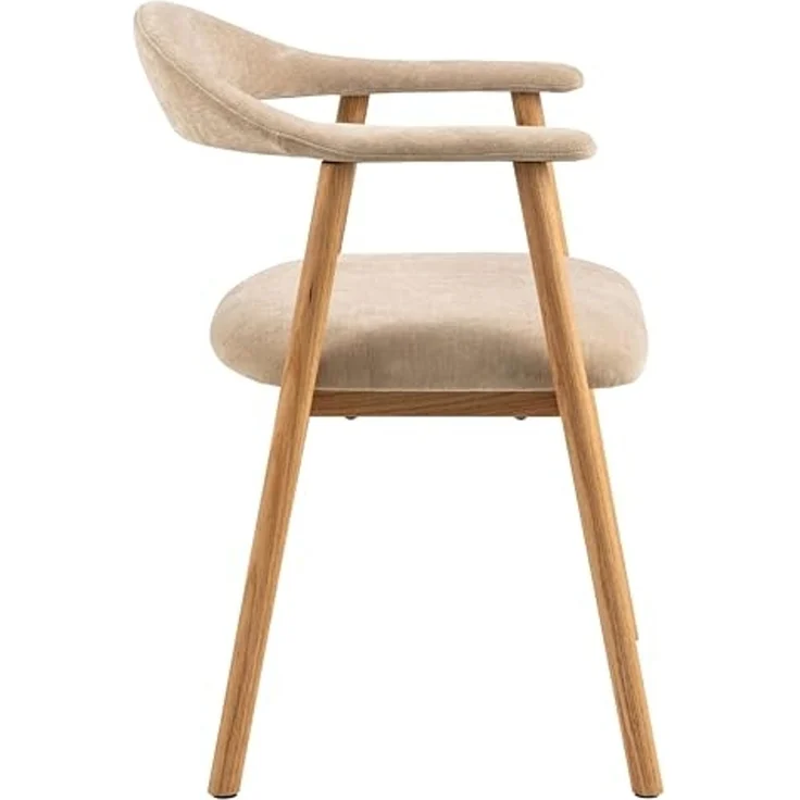 ACTONA GROUP Holzstuhl (2er-Set) in Beige, Polyester, Massivholz - 56x75,5x54 (BxHxT) (2er-Set) – Bild 4
