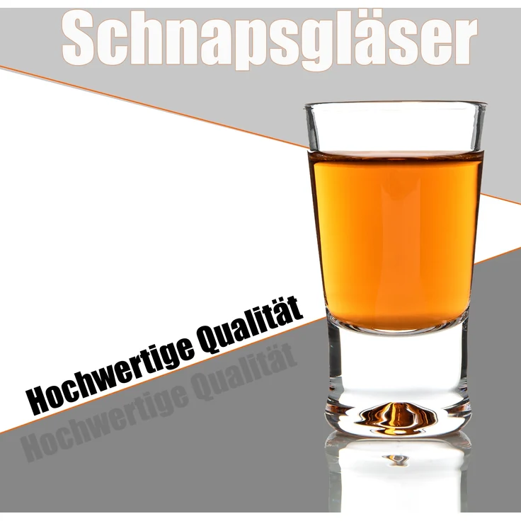 BigDean 48er Set Schnapsgläser 2cl - robuste + hochwertige Shotgläser aus Glas - spülmaschinenfest lebensmittelecht - standfest gegen Umkippen – Bild 8
