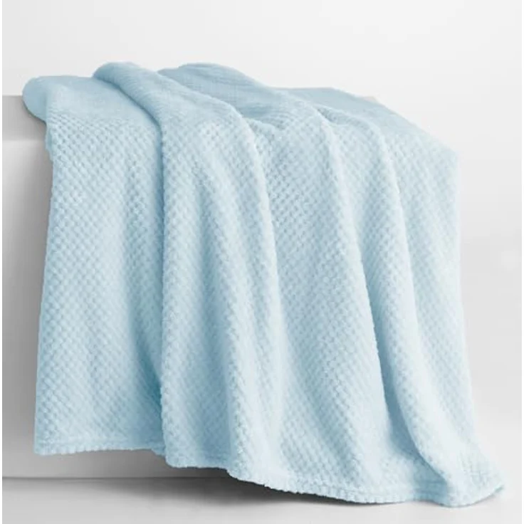DecoKing Kuscheldecke 150x200 cm hellblau Decke Microfaser Wohndecke Tagesdecke Fleece weich sanft kuschelig skandinavischer Stil hellblau Henry – Bild 3