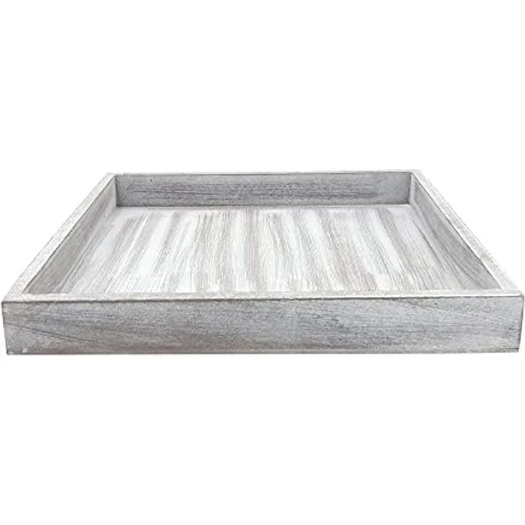 ToCi Dekotablett Deko Tablett Holz 30 x 30 cm Dekoplatte Shabby Chic Vintage Dekoration – Bild 4