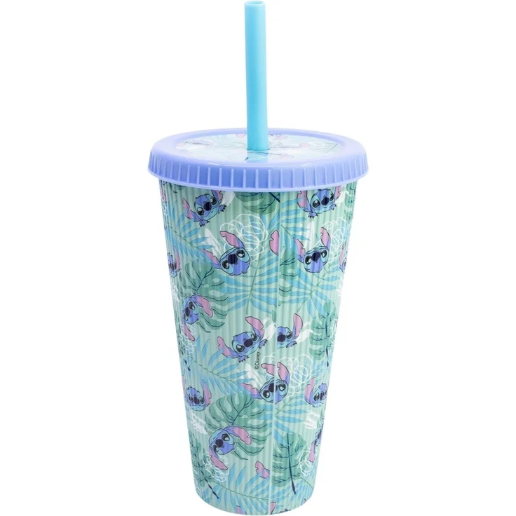 Disney Stitch Trinkbecher 790 ml To Go Becher mit Strohhalm für Getränke unterwegs – Bild 2