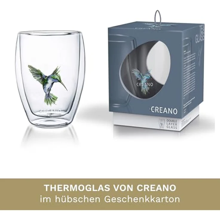 Creano Teeglas Thermo-Glas Hummi in Blau, Borosilikatglas, 1-teilig – Bild 8