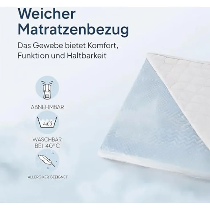 EGO Home Matratzen Topper 90x200, 7cm Höhe Matratzentopper aus Schaumstoff von 7 Zonen Schneiden, Öko-TEX Zertifiziert, 90x200 cm Matratzenauflage für Boxspringbett Matratzen Schlafsofa – Bild 6