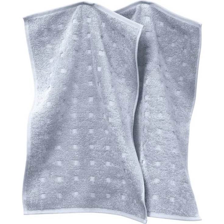 Möve Gästehandtuch Gästetuch 2er-Pack "Quadretti", Frottier (2-St), Walk-Frottier Uni – Bild 3