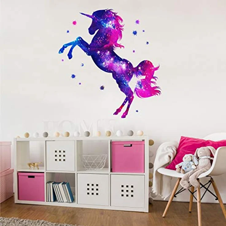 nikima Wandtattoo 163 Wandtattoo Einhorn pink lila Sterne (PVC-Folie), Made in Germany – Bild 5