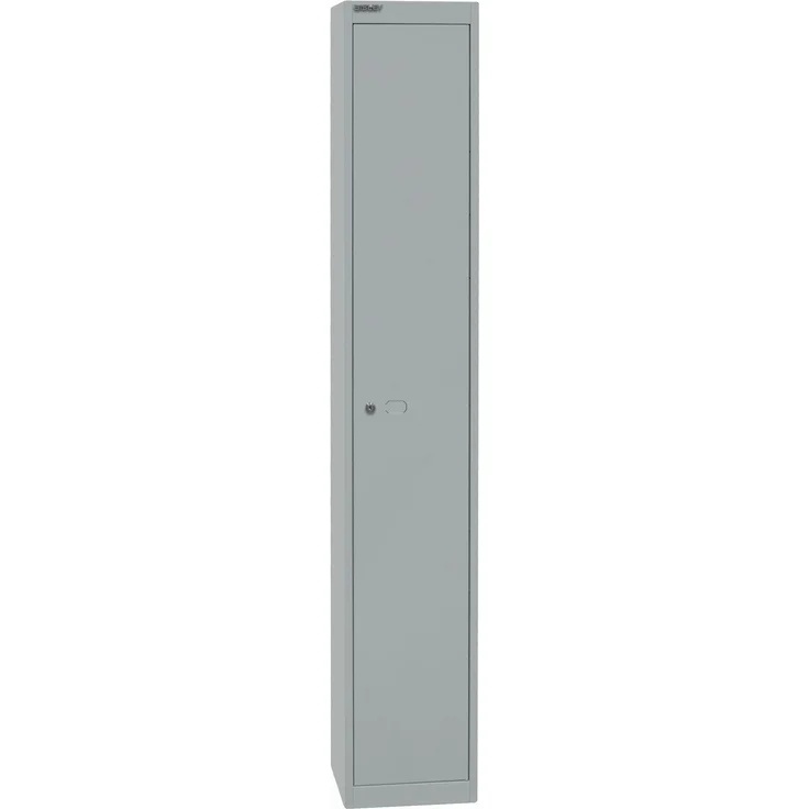 Bisley Garderobenschrank Office, 1 Abteil, 1 Fach, T 305 mm, Farbe silber – Bild 2