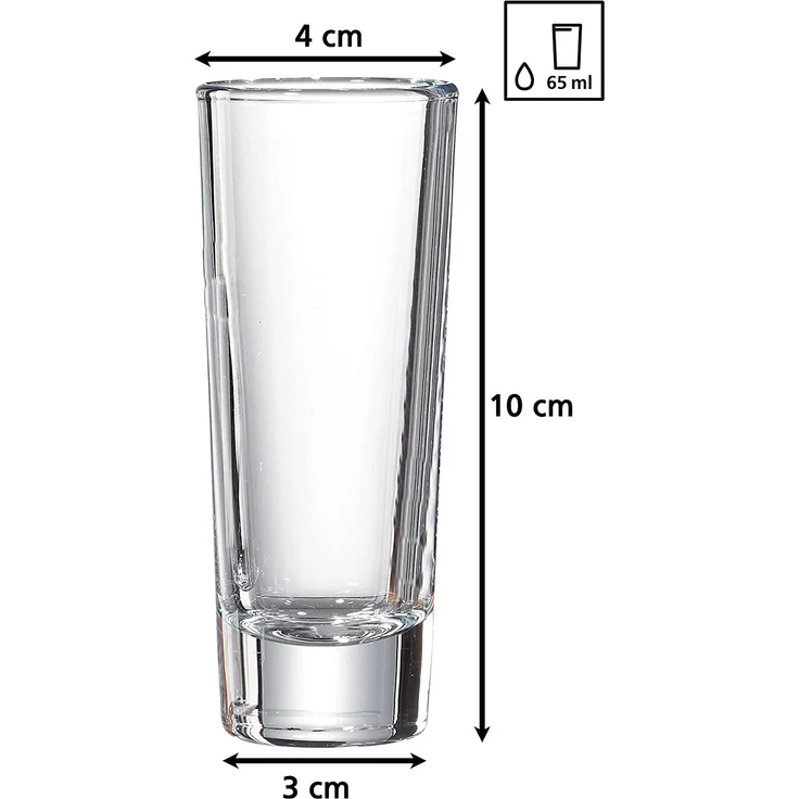 Ritzenhoff & Breker Stamper Skol 6er Set, Schnapsglas, Becher, Glas, Klar, 65 ml, 811667 – Bild 2