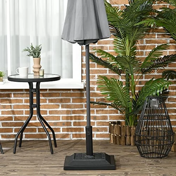 Outsunny Schirmhalter 12 kg Sonnenschirmständer für Ø32/38/48 mm Stangen, für Stöcke bis Ø 48 mm, Schirmständer, 1 tlg, Schirmfuß – Bild 5