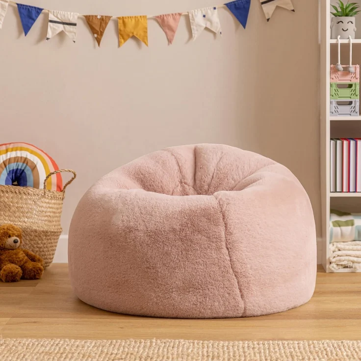 icon Sitzsack Flauschig aus Kunstfell für Kinder, mit Füllung, Made in Germany, für Kinderzimmer, flauschig – Bild 4