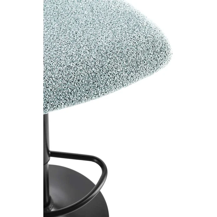 Barhocker Rafael 2er-Set, Stoff und Metall, modern höhenverstellbar, aquamarin-schwarz, gepolstert – Bild 6