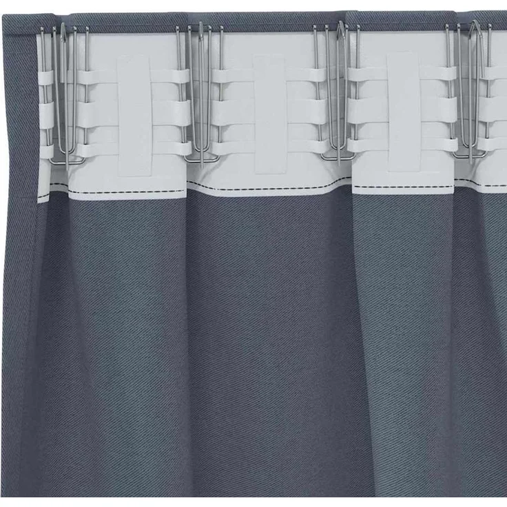 vidaXL Verdunkelungs-Vorhänge mit Ringen 2 Stk. Anthrazit 260 x 140 cm 4107452 – Bild 5