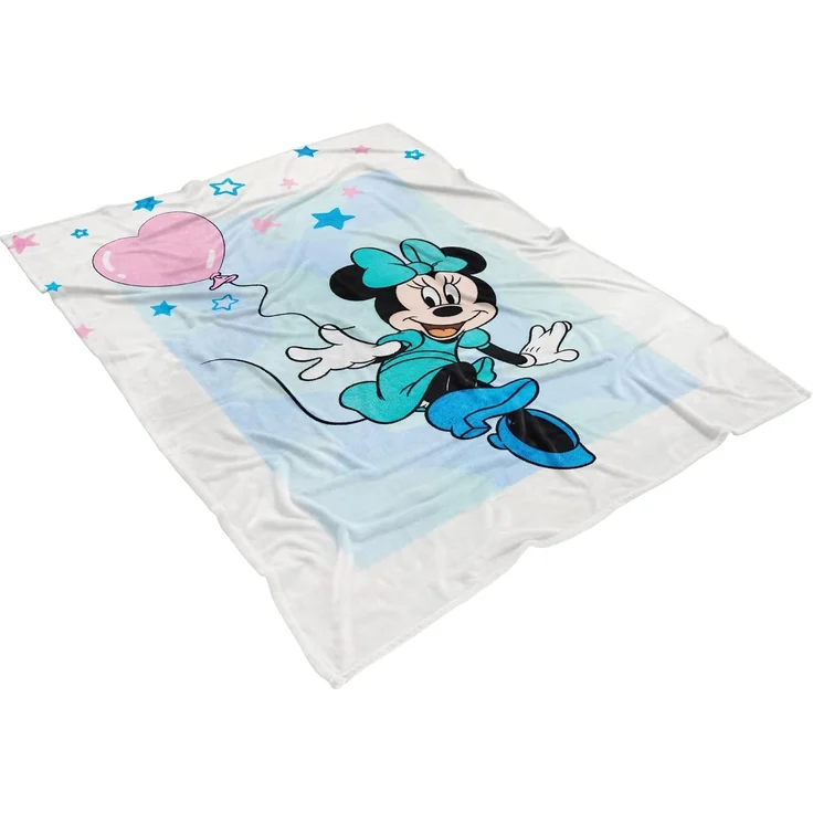 Kinderdecke Minnie Mouse Decke Blau 130x170 cm Kuscheldecke Fleecedecke Mini Maus, BERONAGE, passend zur Bettwäsche, ideal für Sofa, Couch, Kinder-Bett, Auto – Bild 4