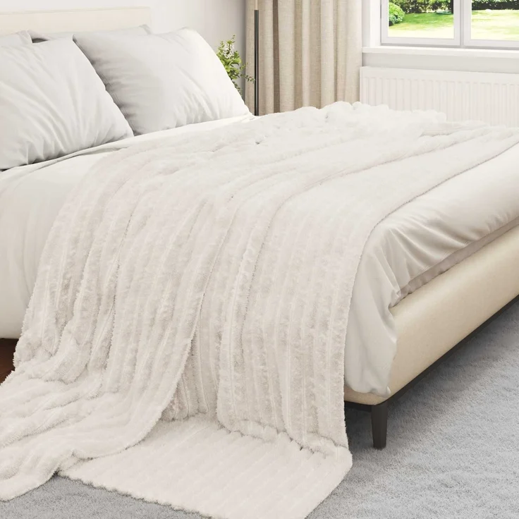 vidaXL Wohndecken 6 stk. Creme 240 x 220 cm 8,76 kg Fleece 42016899 – Bild 3