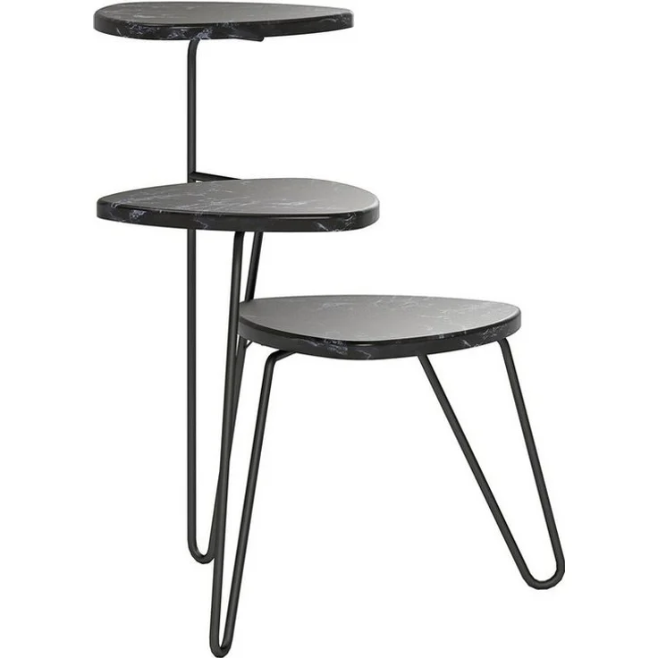 loft24 Pflanzentreppe Athena, Pflanzenregal in Marmoroptik, Metallgestell, modernes Design – Bild 3