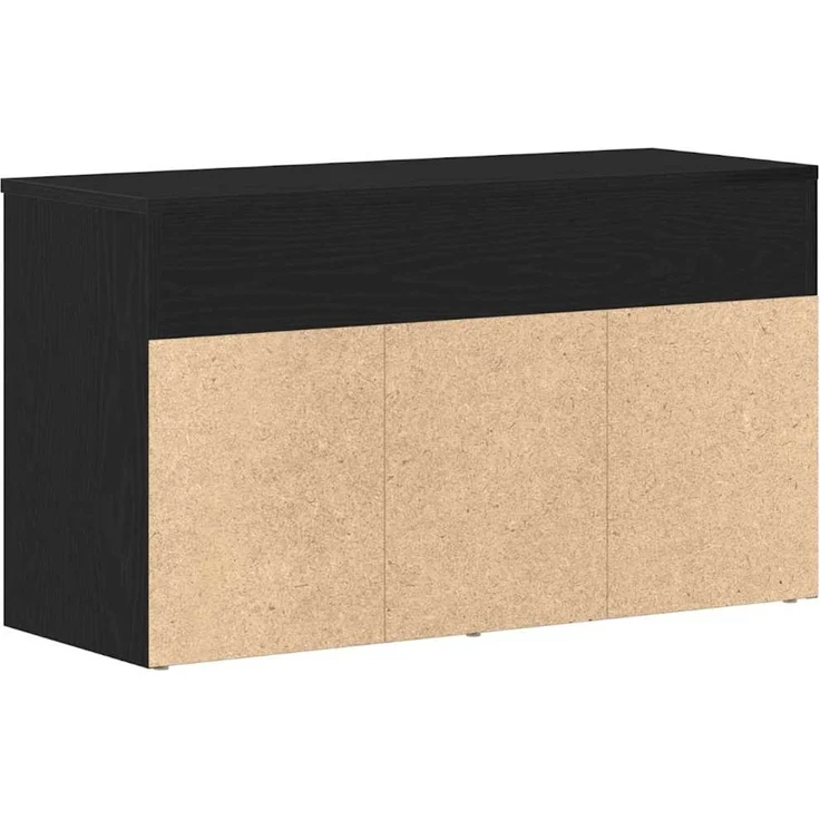 vidaXL Schuhbank Schwarz Eichen-Optik 80 x 30 x 45 cm Holzwerkstoff 862703 – Bild 5