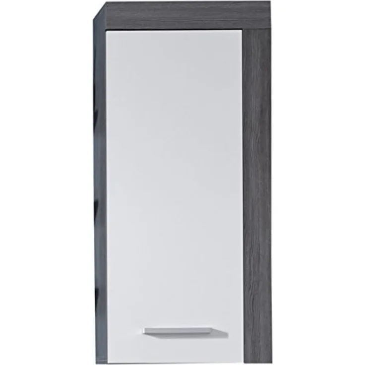 Hängeschrank 'Miami', Weiß-Sardegna Rauchsilber