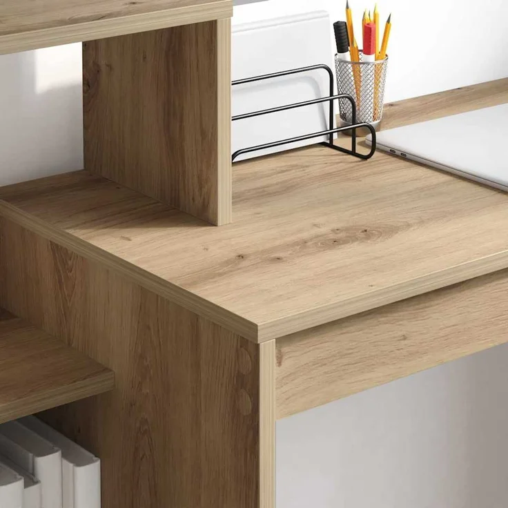 vidaXL Schreibtisch Artisan-Eiche 100 x 40 x 90 cm Holzwerkstoff 869321 – Bild 3