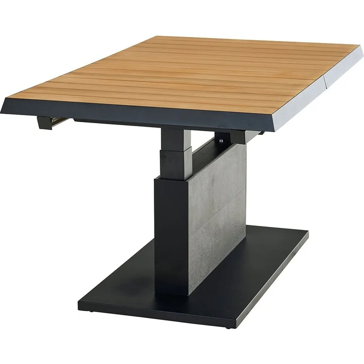 Lift-Tisch MONDO Latea, Aluminium, Anthrazit, Holzfarben, 140 x 53 x 90 cm – Bild 9