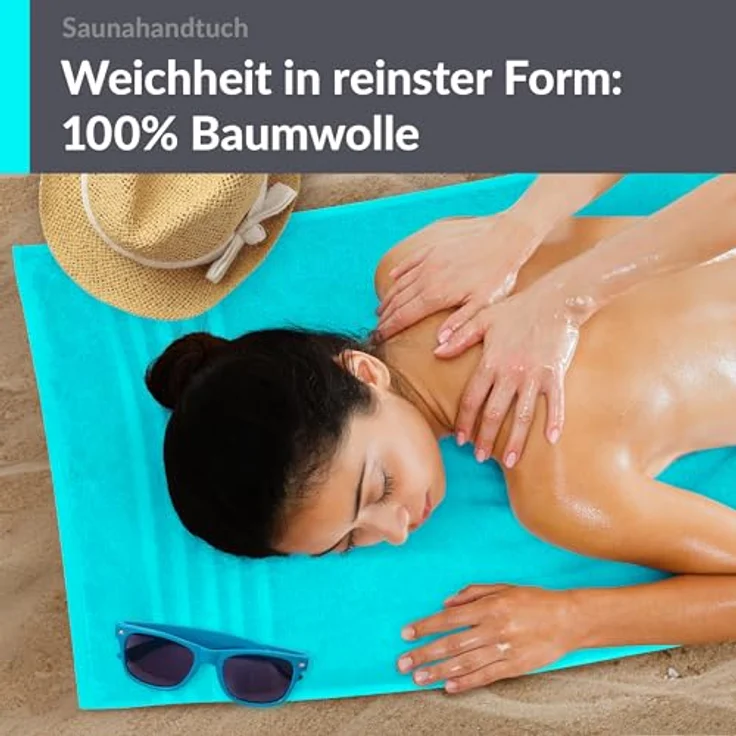 Lashuma Saunatuch XXL Handtuch London, Frottee (1-St), großes Badetuch Damen & Badehandtuch Herren 80x200 - Saunahandtuch – Bild 3