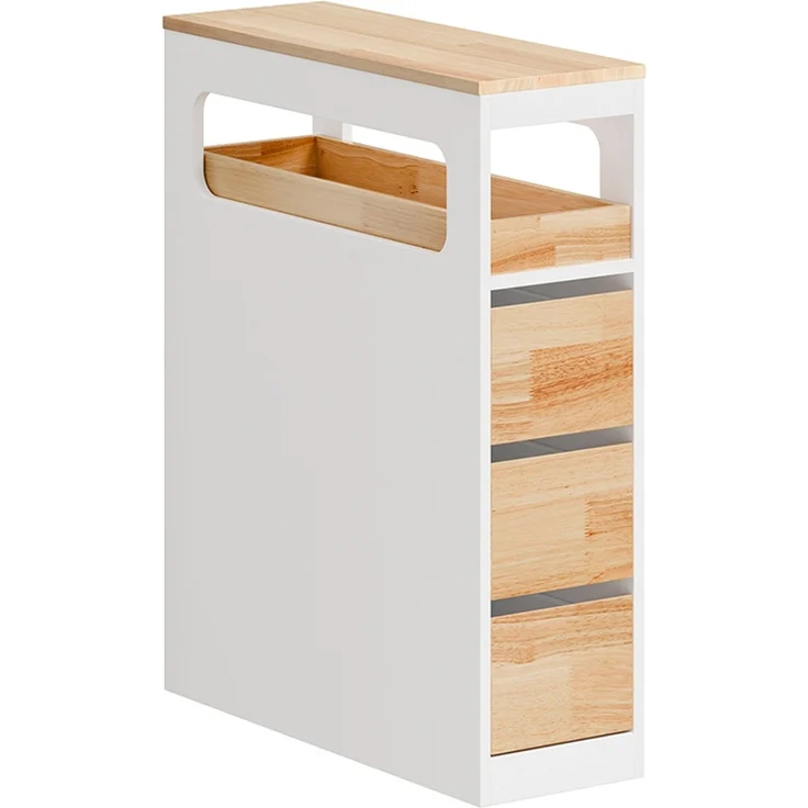 SoBuy BZR54-III-WN Badunterschrank, MDF, Melamin, Weiß, 23 x 82 x 65 cm – Bild 4