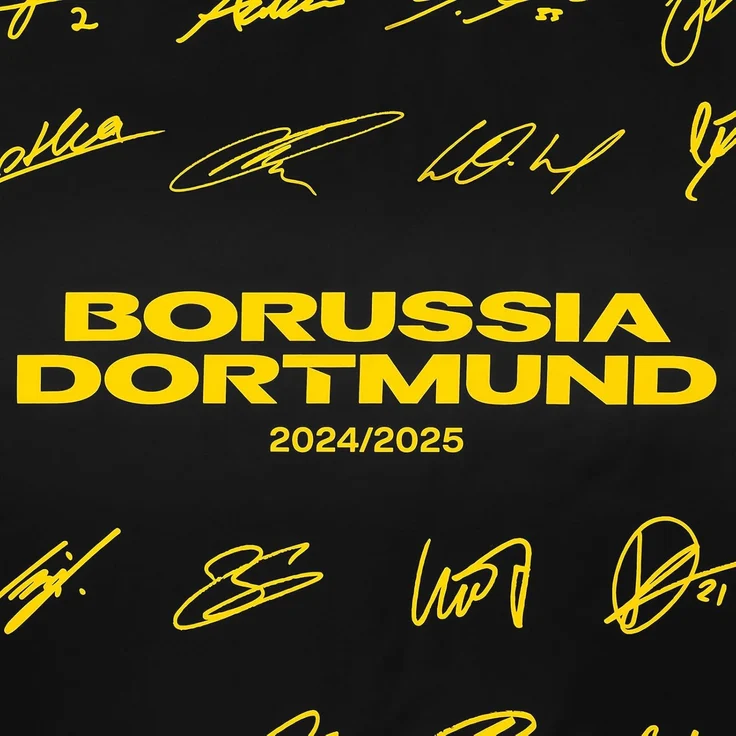 BVB Bettwäsche BVB Bettwäsche Unterschriften 24/25, 100 % Baumwolle – Bild 5