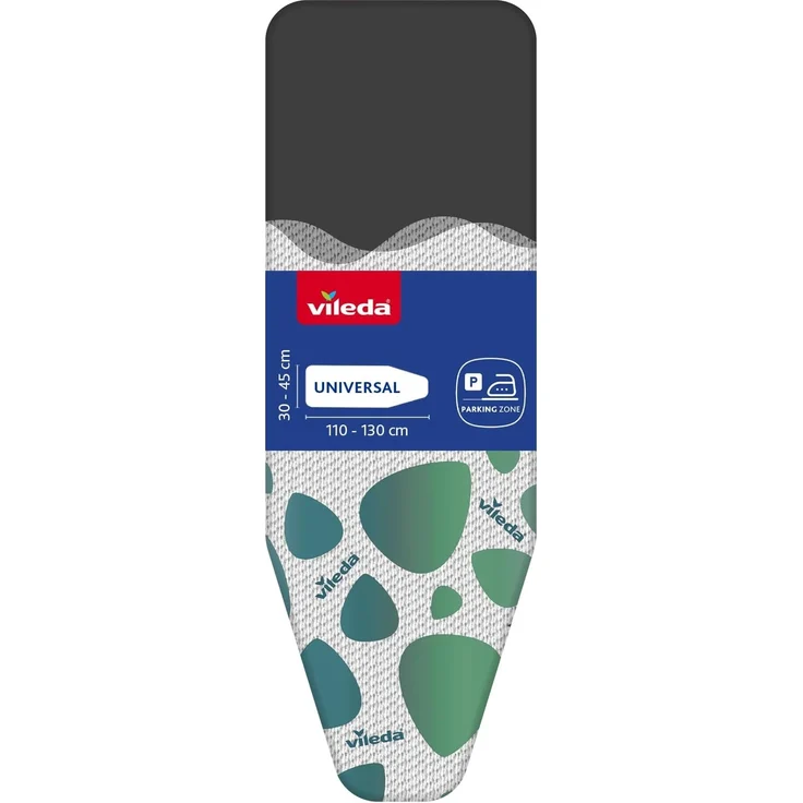 Vileda Park+Go, Bügelbrettabdeckung, Baumwolle, Schaum, Polyurethan, Schwarz, Rot, Abbildung, 45 cm, 130 cm – Bild 2