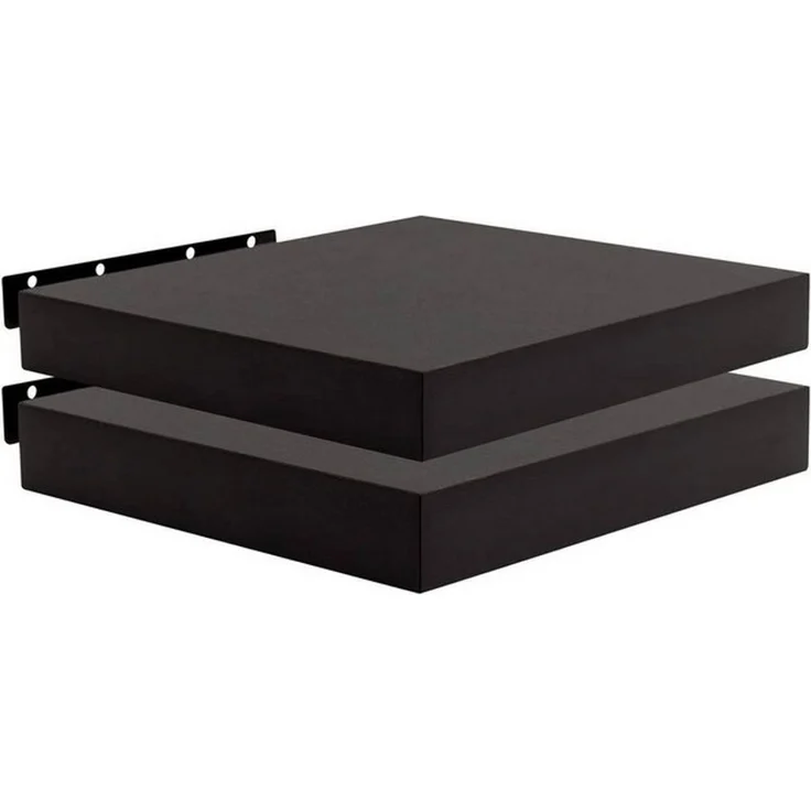 Woltu Wandregal, 2er-Set Wandboard CD DVD Regal Bücherregal Holz Board – Bild 4