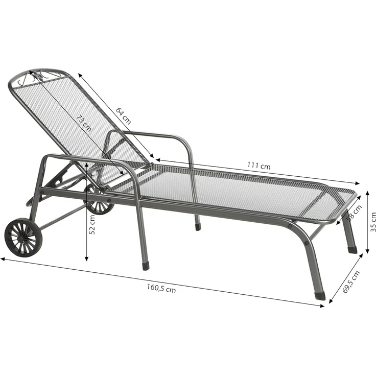 Dehner Gartenbank Antik, 2-Sitzer, 110 x 55 x 103.5 cm, Metall, Vintage Bank aus hochwertigem, robustem Eisen – Bild 3