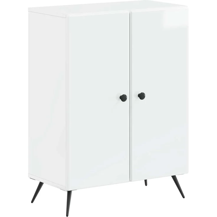 vidaXL 2-teiliges Badezimmer Schrank Set BREDA Hochglanz Weiß 3417643 – Bild 3